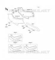 SIDE COVERS   CHAIN COVER(2/2) voor Kawasaki GPZ500S 1992
