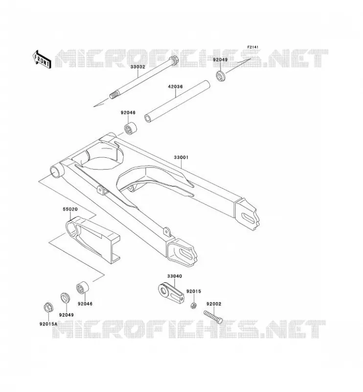 SWINGARM Kawasaki MOTOS 500 1993 GPZ500S  EX500-A7