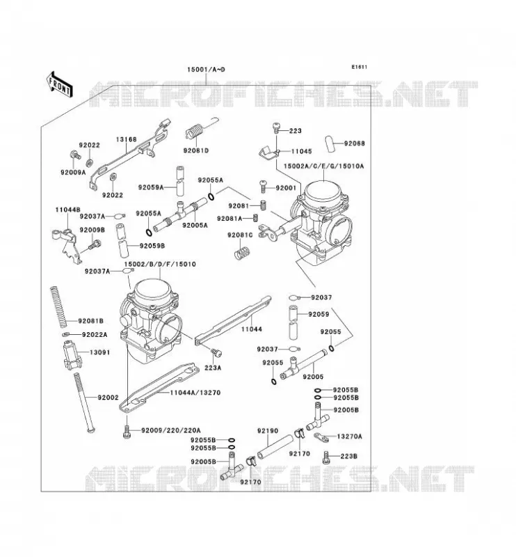 CARBURETOR Kawasaki MOTOS 500 1992 GPZ500S  EX500-B5