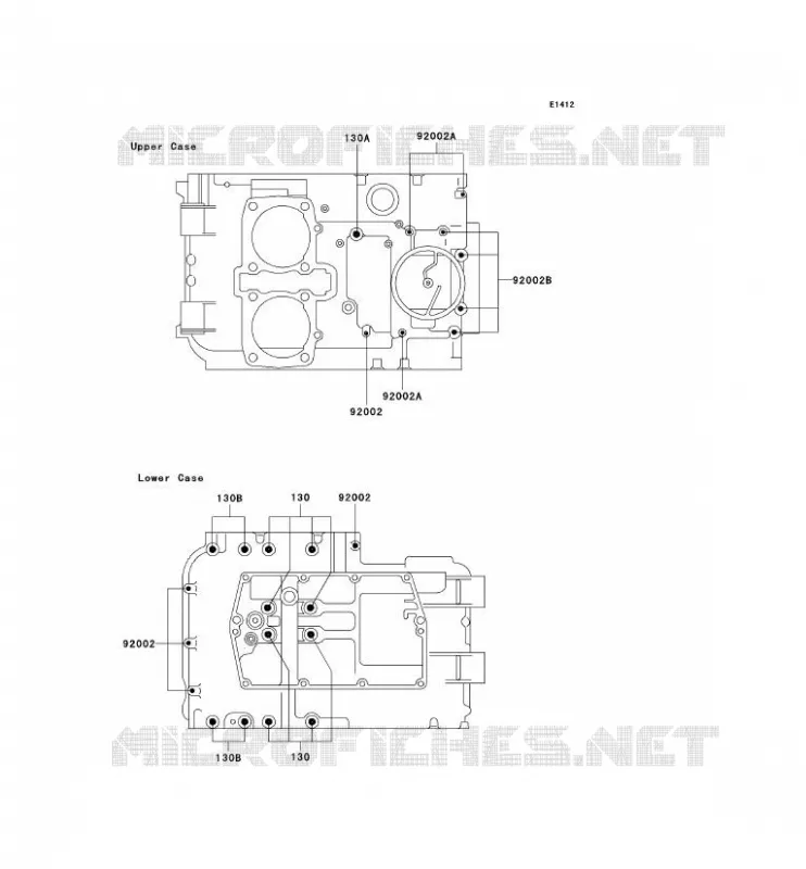 CRANKCASE BOLT Kawasaki MOTOS 500 1994 GPZ500S  EX500-D1