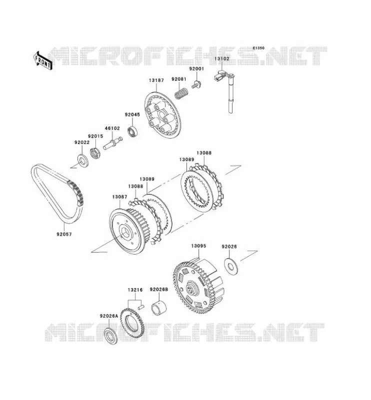 CLUTCH Kawasaki MOTOS 500 2003 GPZ500S  EX500-D10