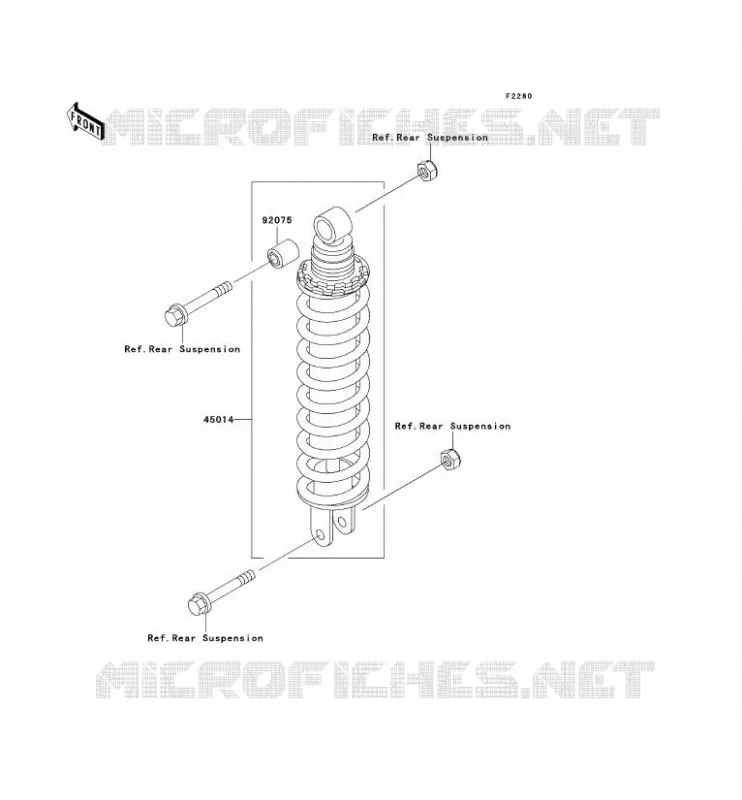 SUSPENSION - SHOCK ABSORBER Kawasaki MOTOS 500 2003 GPZ500S  EX500-D10