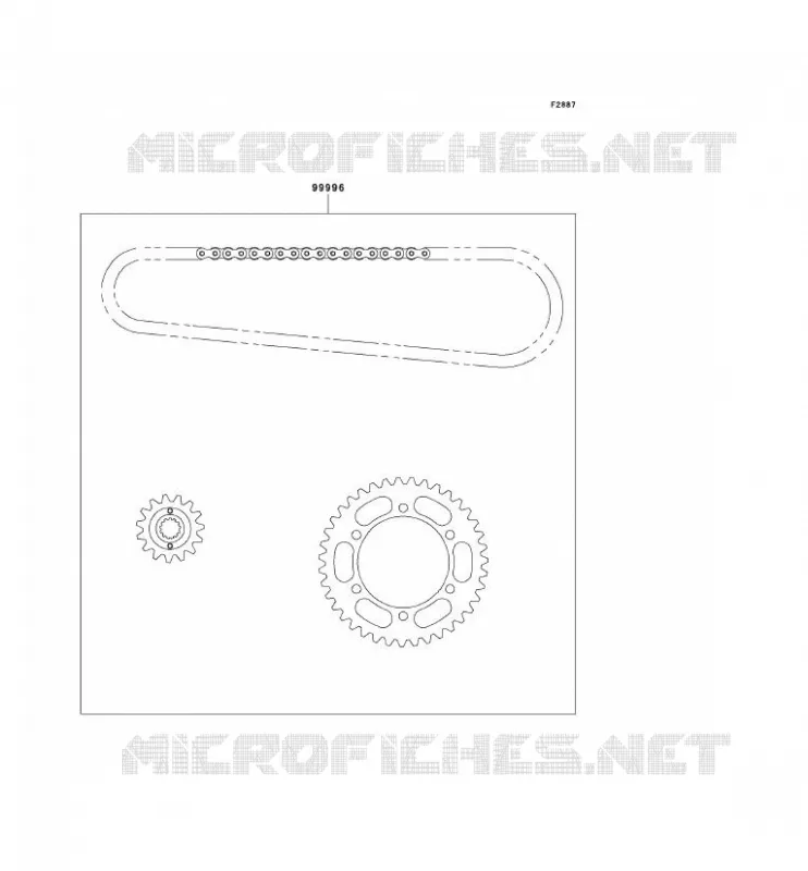 CHAIN KIT Kawasaki MOTOS 500 2004 GPZ500S  EX500-D11