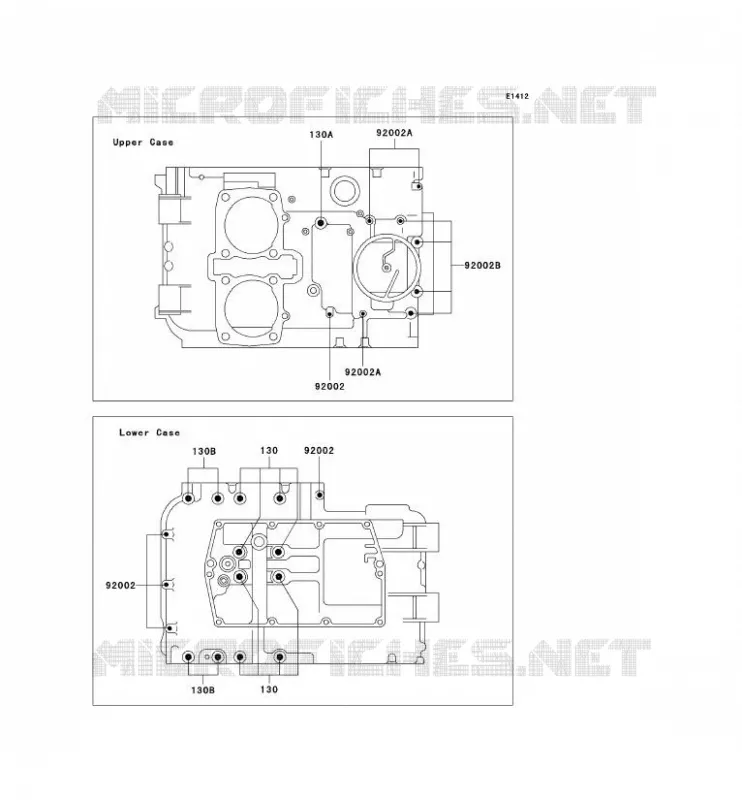 CRANKCASE BOLT Kawasaki MOTOS 500 2004 GPZ500S  EX500-D11