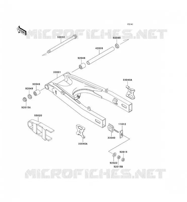SWINGARM Kawasaki MOTOS 500 2004 GPZ500S  EX500-D11