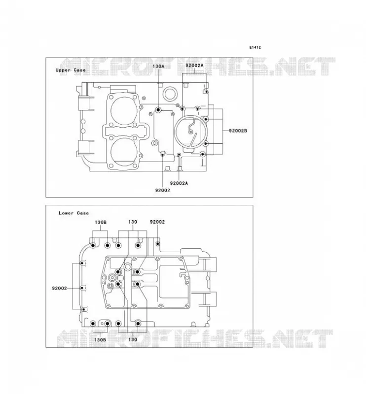 CRANKCASE BOLT Kawasaki MOTOS 500 2005 GPZ500S  EX500-D12