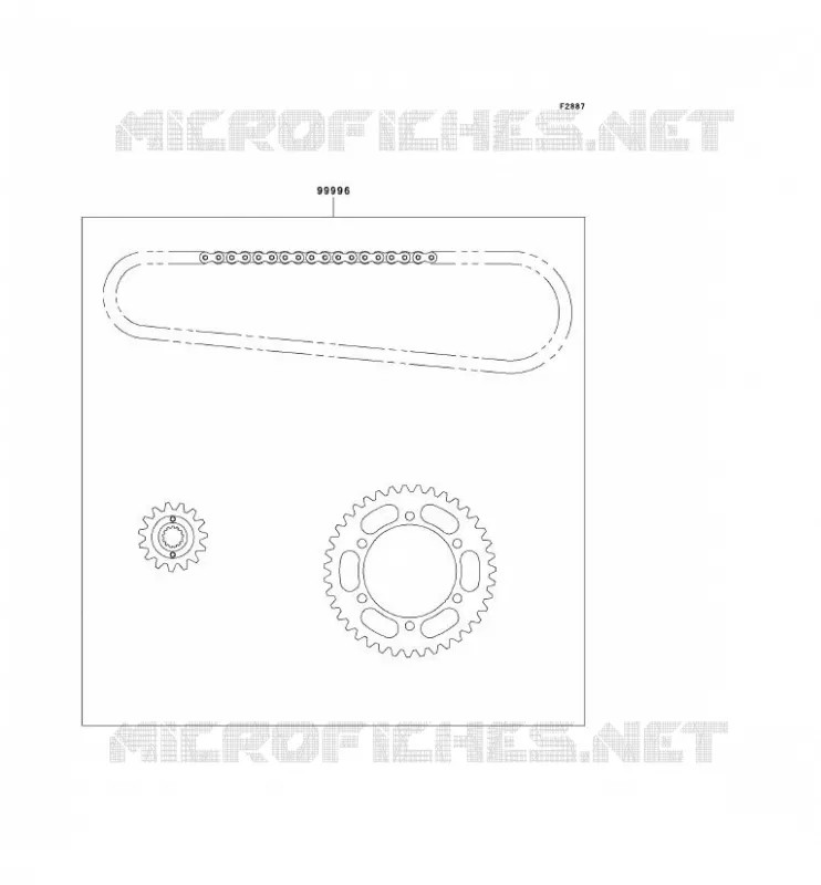 CHAIN KIT Kawasaki MOTOS 500 2005 GPZ500S  EX500-D12