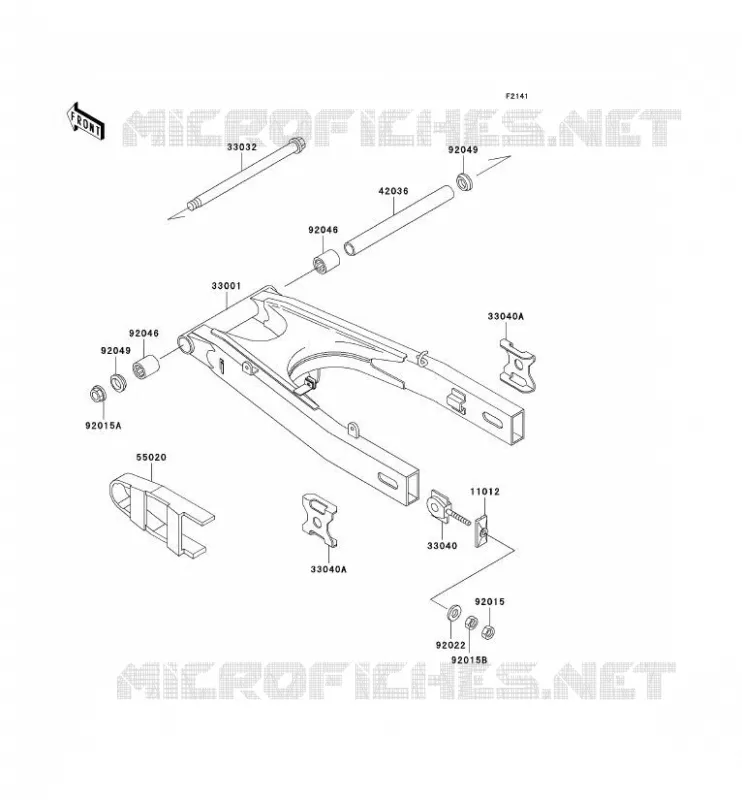 SWINGARM Kawasaki MOTOS 500 2005 GPZ500S  EX500-D12