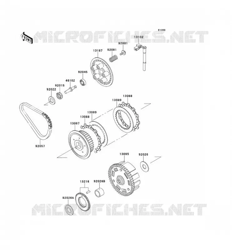 CLUTCH Kawasaki MOTOS 500 1995 GPZ500S  EX500-D2
