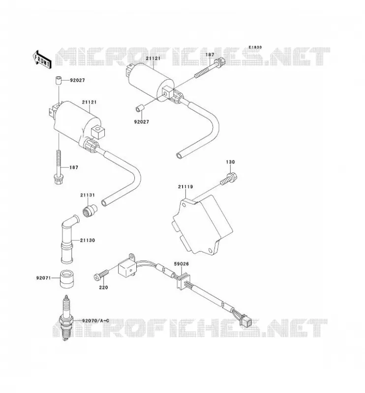 IGNITION SYSTEM Kawasaki MOTOS 500 1996 GPZ500S  EX500-D3
