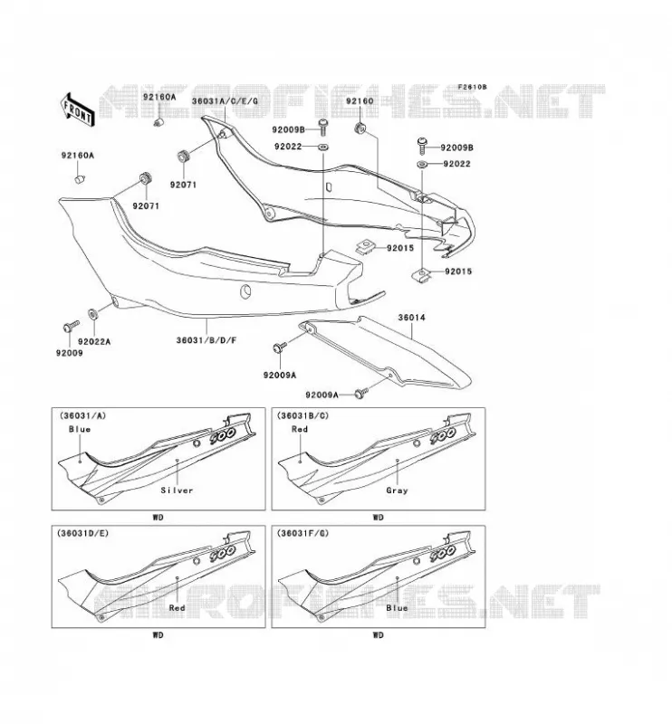 SIDE COVERS - CHAIN COVER Kawasaki MOTOS 500 1996 GPZ500S  EX500-D3