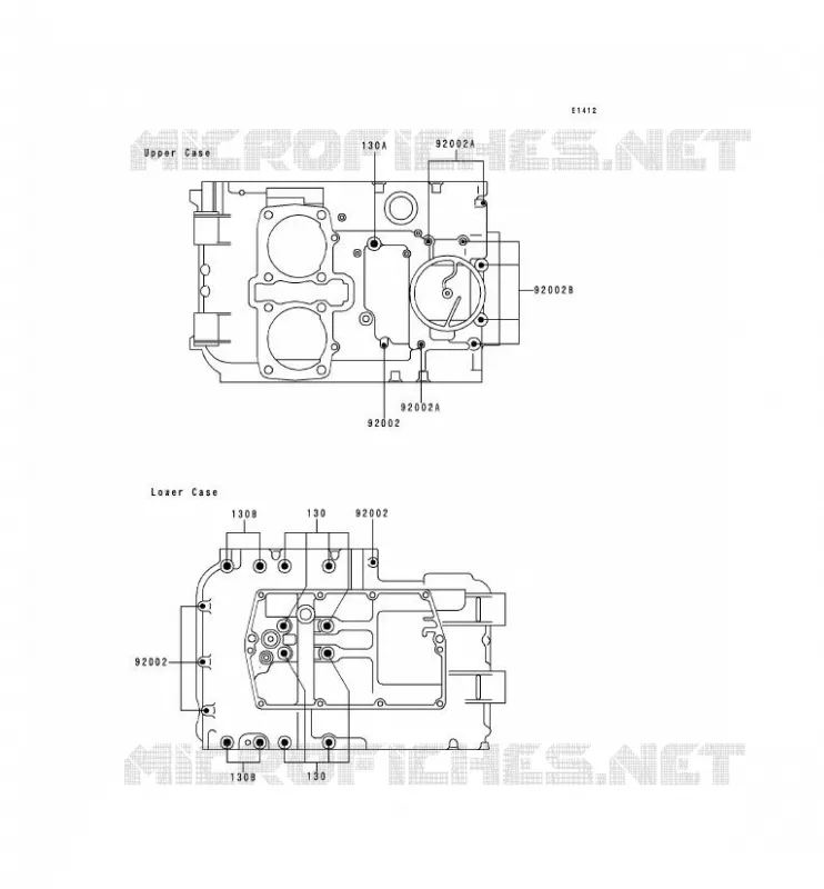 CRANKCASE BOLT Kawasaki MOTOS 500 1999 GPZ500S  EX500-D6