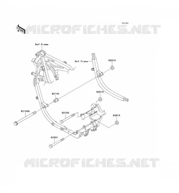 ENGINE MOUNT Kawasaki MOTOS 500 2006 GPZ500S  EX500D6F