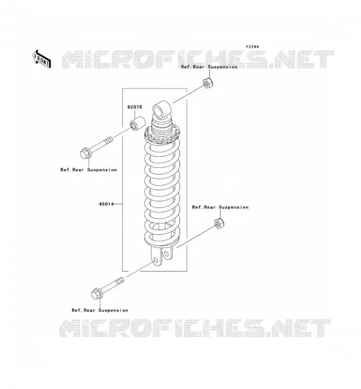 SUSPENSION - SHOCK ABSORBER Kawasaki MOTOS 500 2006 GPZ500S  EX500D6F