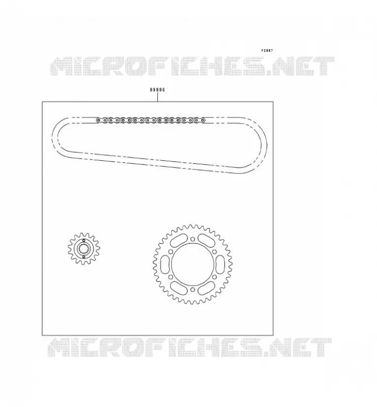 CHAIN KIT Kawasaki MOTOS 500 2000 GPZ500S  EX500-D7