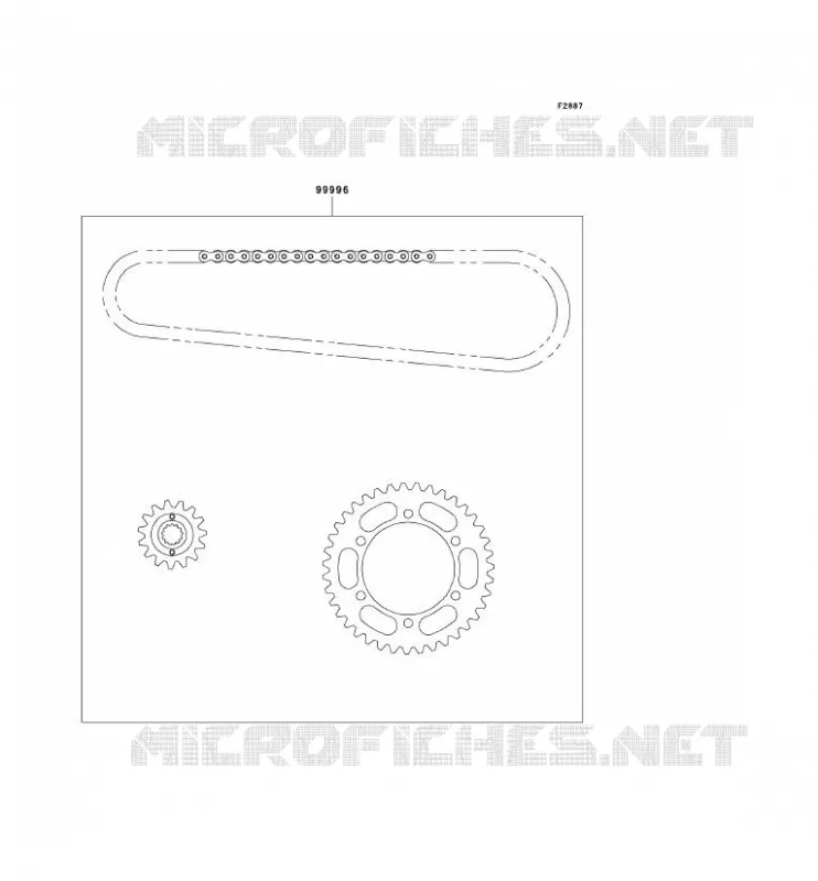 CHAIN KIT Kawasaki MOTOS 500 2000 GPZ500S  EX500-D7