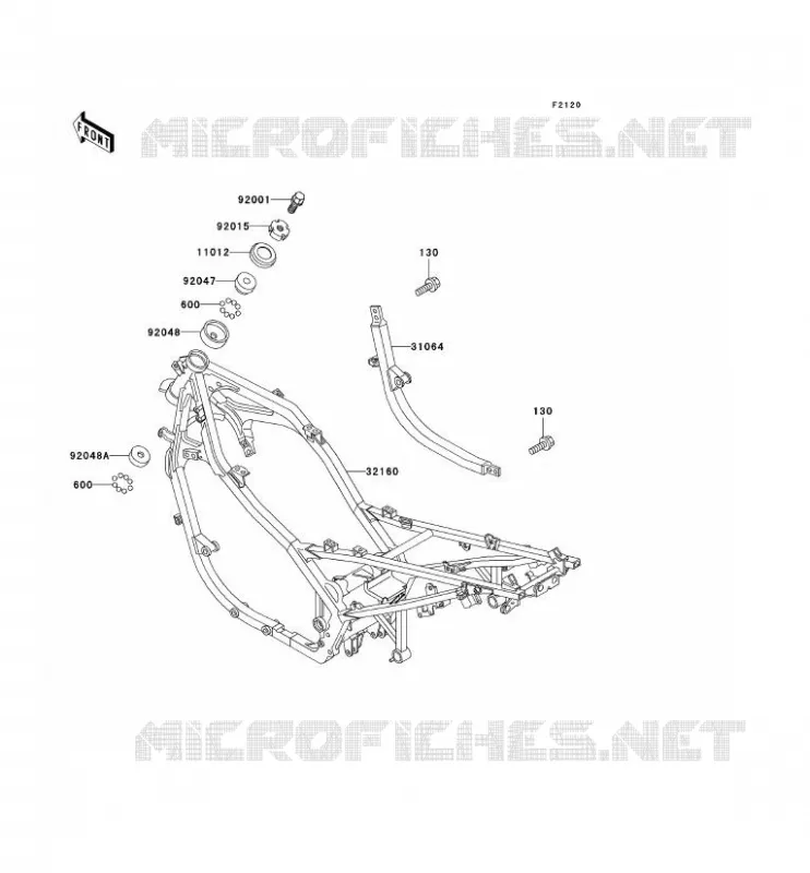 CHASSIS Kawasaki MOTOS 500 2000 GPZ500S  EX500-D7