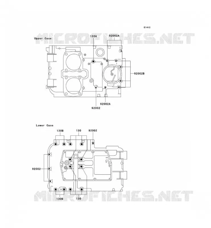 CRANKCASE BOLT Kawasaki MOTOS 500 2000 GPZ500S  EX500-D7