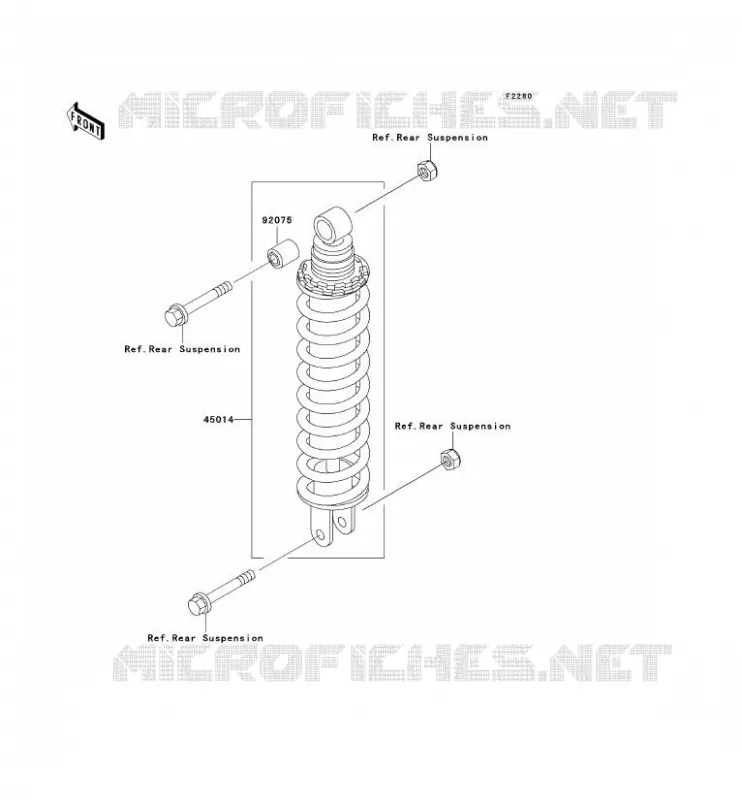 SUSPENSION - SHOCK ABSORBER Kawasaki MOTOS 500 2007 GPZ500S  EX500D7F