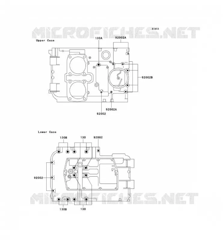 CRANKCASE BOLT Kawasaki MOTOS 500 2001 GPZ500S  EX500-D8