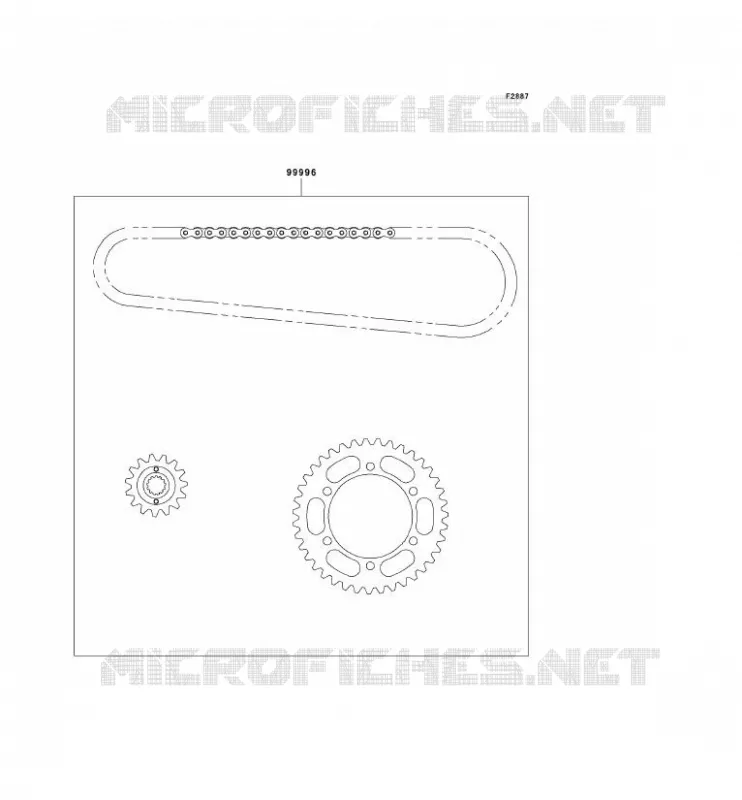 CHAIN KIT Kawasaki MOTOS 500 2002 GPZ500S  EX500-D9