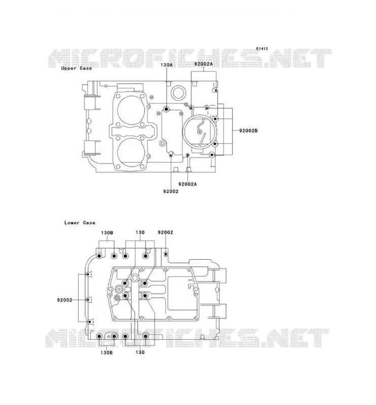 CRANKCASE BOLT Kawasaki MOTOS 500 1994 GPZ500S  EX500-E1