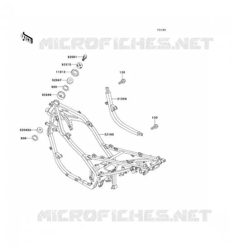 CHASSIS Kawasaki MOTOS 500 1996 GPZ500S  EX500-E3