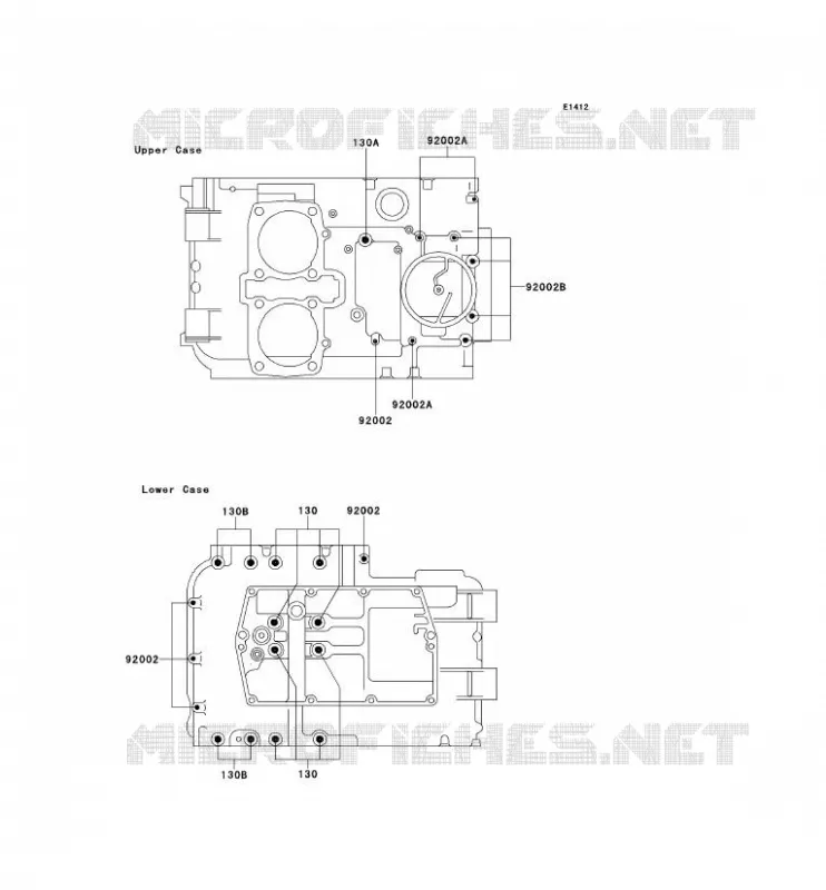 CRANKCASE BOLT Kawasaki MOTOS 500 1997 GPZ500S  EX500-E4