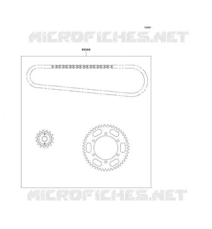 CHAIN KIT Kawasaki MOTOS 500 1999 GPZ500S  EX500-E6