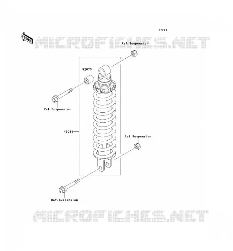 SUSPENSION - SHOCK ABSORBER Kawasaki MOTOS 500 1999 GPZ500S  EX500-E6