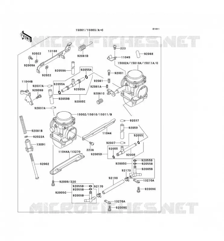CARBURETOR Kawasaki MOTOS 500 2000 GPZ500S  EX500-E7