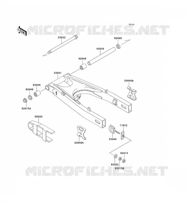 SWINGARM Kawasaki MOTOS 500 2002 GPZ500S  EX500-E9