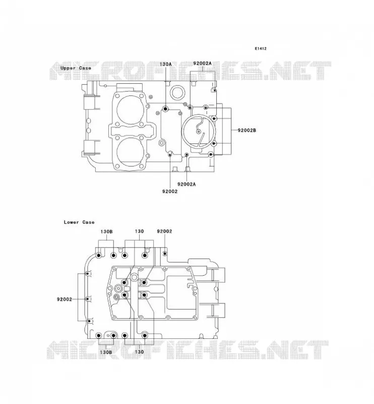 CRANKCASE BOLT Kawasaki MOTOS 500 2002 GPZ500S  EX500-E9