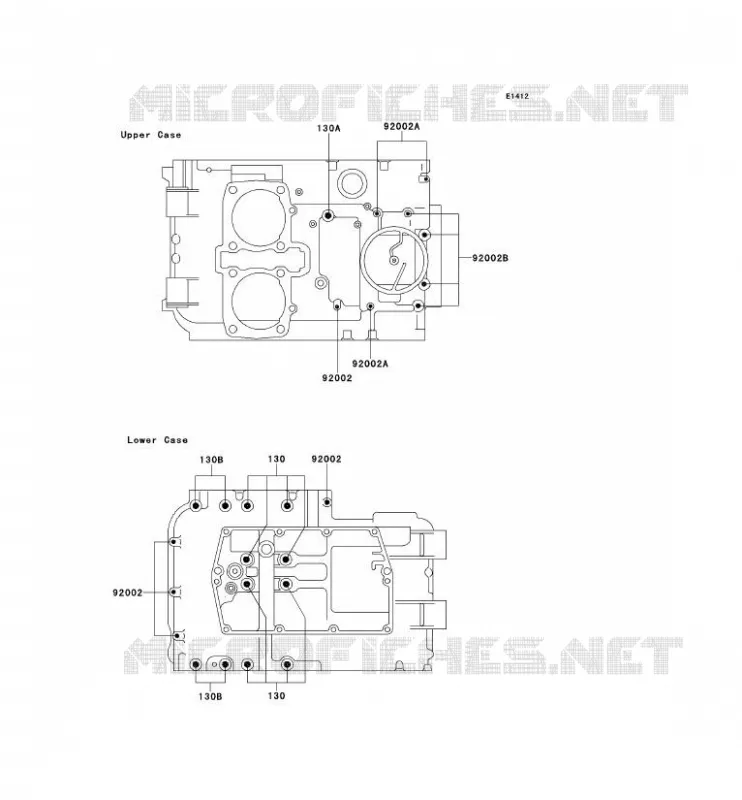 CRANKCASE BOLT Kawasaki MOTOS 500 1994 GPZ500S  EX500-F1