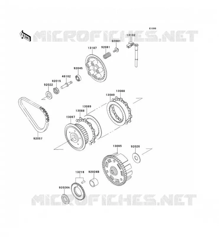 CLUTCH Kawasaki MOTOS 500 1994 GPZ500S  EX500-F1