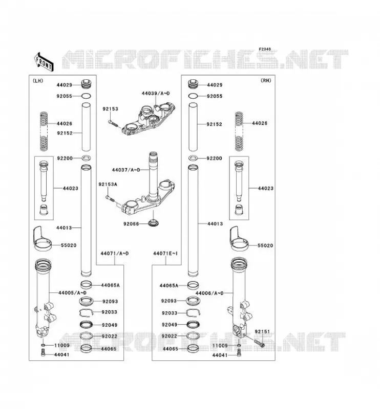FRONT FORK Kawasaki MOTOS 650 2006 ER-6F  EX650A6F