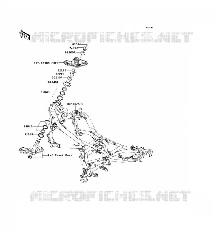 CHASSIS Kawasaki MOTOS 650 2007 ER-6F  EX650A7F