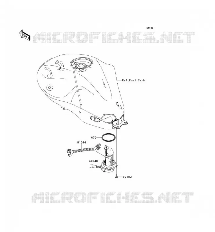 FUEL PUMP Kawasaki MOTOS 650 2007 ER-6F  EX650A7F