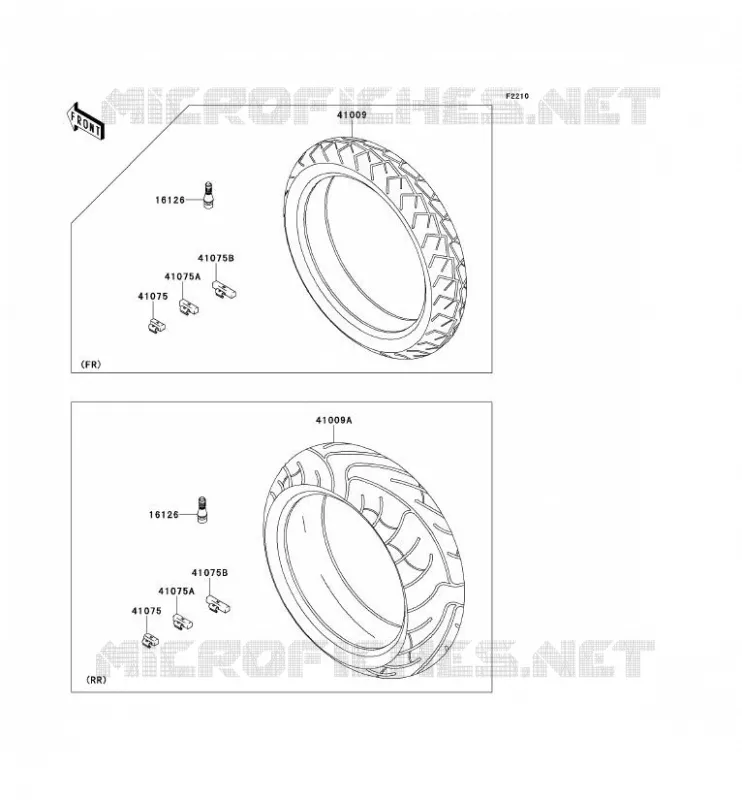 TIRES Kawasaki MOTOS 650 2007 ER-6F  EX650A7F