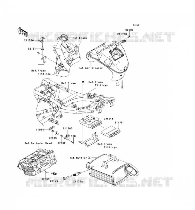 FUEL INJECTION Kawasaki MOTOS 650 2007 ER-6F  EX650A7F
