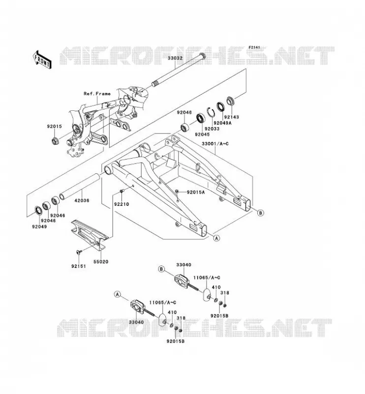 SWINGARM Kawasaki MOTOS 650 2007 ER-6F  EX650A7F
