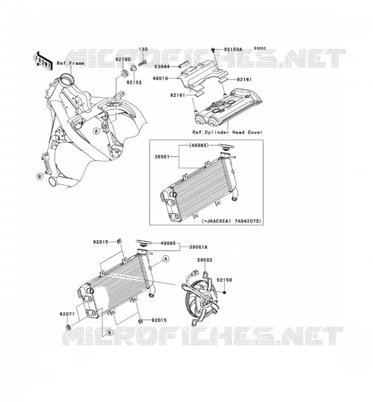 RADIATOR Kawasaki MOTOS 650 2008 ER-6F  EX650A8F