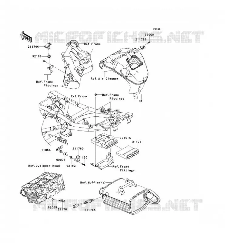 FUEL INJECTION Kawasaki MOTOS 650 2006 ER-6F ABS  EX650B6F
