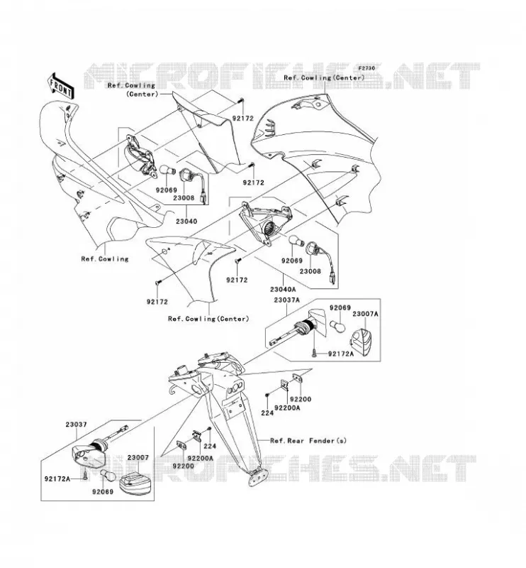 INDICATORS Kawasaki MOTOS 650 2006 ER-6F ABS  EX650B6F