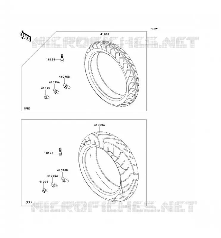 TIRES Kawasaki MOTOS 650 2007 ER-6F ABS  EX650B7F