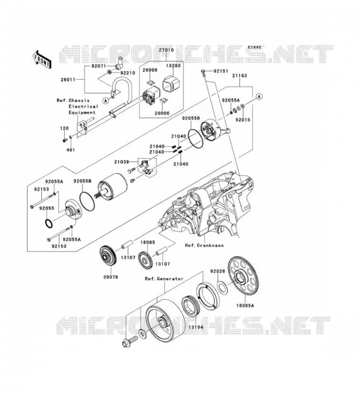 STARTER MOTOR Kawasaki MOTOS 650 2009 ER-6F  EX650C9F