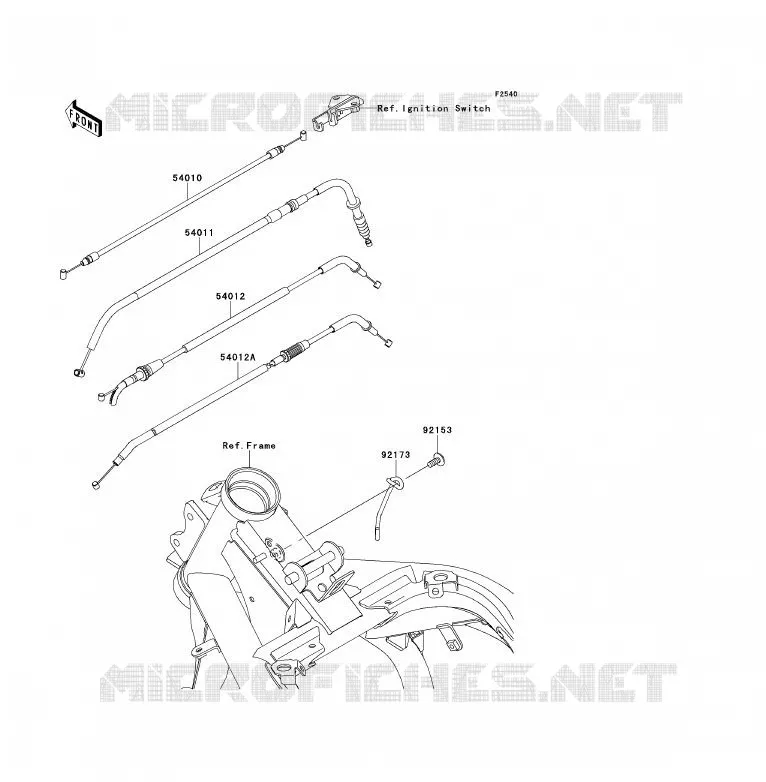 CABLES Kawasaki MOTOS 650 2009 ER-6F  EX650C9F