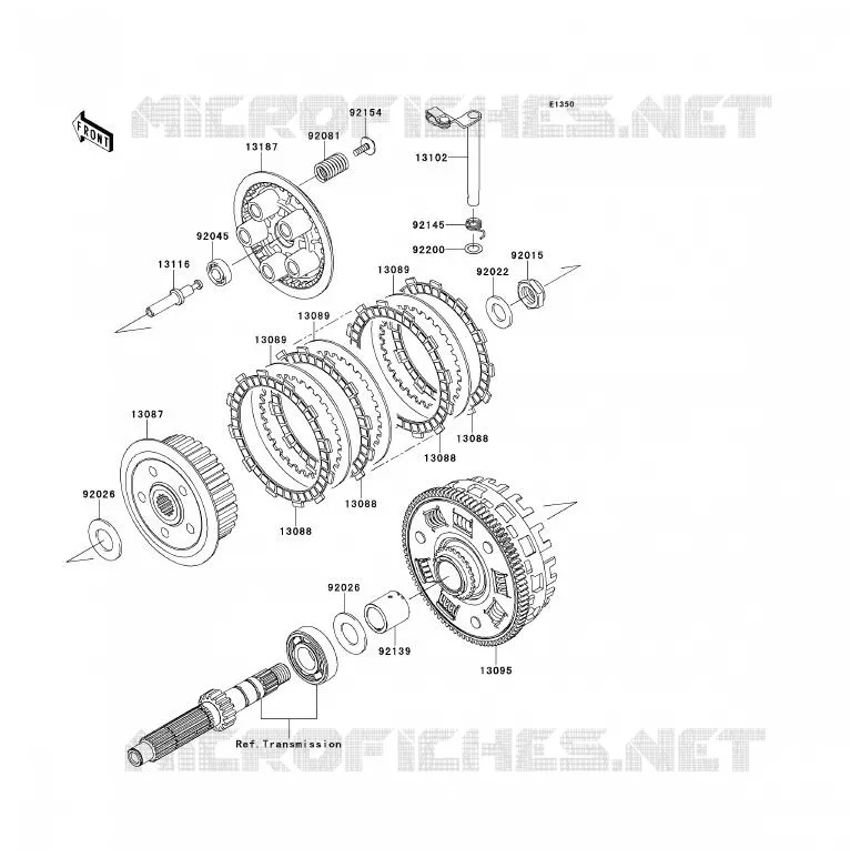 CLUTCH Kawasaki MOTOS 650 2010 ER-6F  EX650CAF