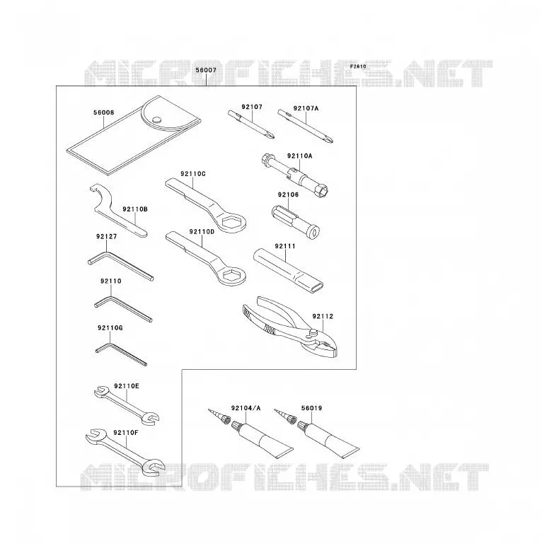 TOOL Kawasaki MOTOS 650 2010 ER-6F  EX650CAF