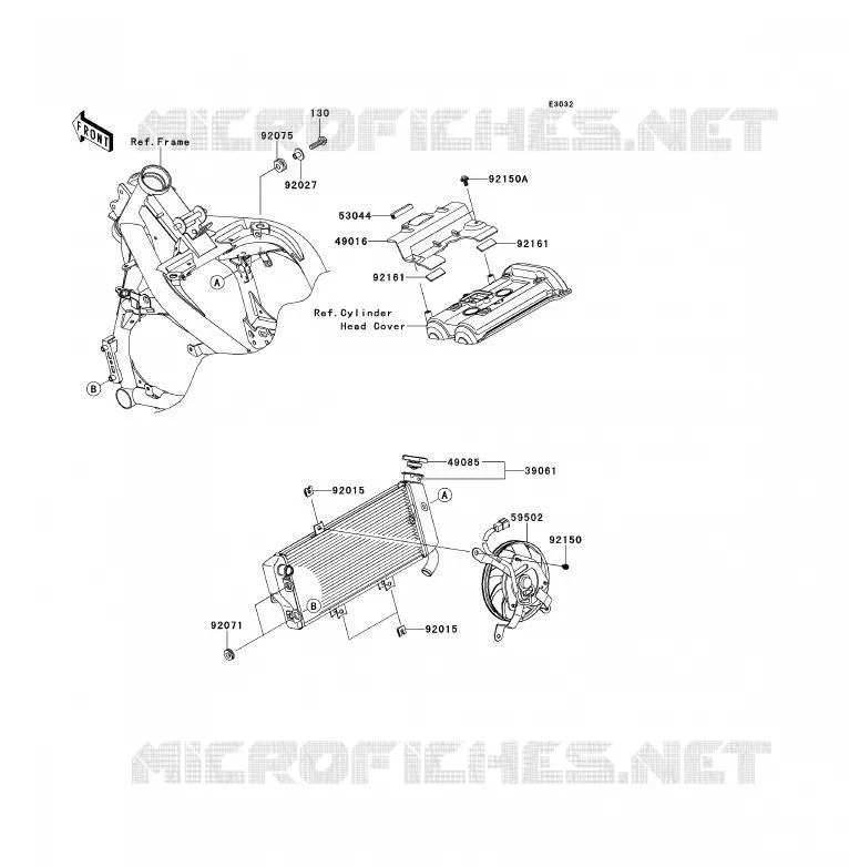 RADIATOR Kawasaki MOTOS 650 2010 ER-6F  EX650CAF